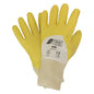 Nitrilhandschuhe Gelb teilbeschichtet – Nitras 3400 mit 3/4-Beschichtung und Strickbund für optimalen Arbeitsschutz bei Medasi.shop.