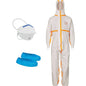 Schutzset Krankentransport+ mit Overall, FFP2-Maske und Überschuhen für den schnellen Notfalleinsatz im medizinischen Bereich. Ideal für Einweg-Bekleidung im Krankentransport.