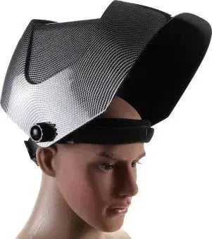 Automatisch verdunkelnder Schweißerhelm BGS 3516 im Carbonlook – für alle Schweißverfahren. Mit großem Sichtfeld & Solarzellen. Jetzt bei Medasi.shop entdecken!
