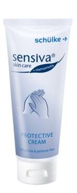 Die Sensiva Hautschutzcreme stärkt die Hautbarriere und schützt vor Feuchtarbeiten. Dermatologisch geprüft, farbstoff- und parfümfrei. Ideal für leichten Einsatz.