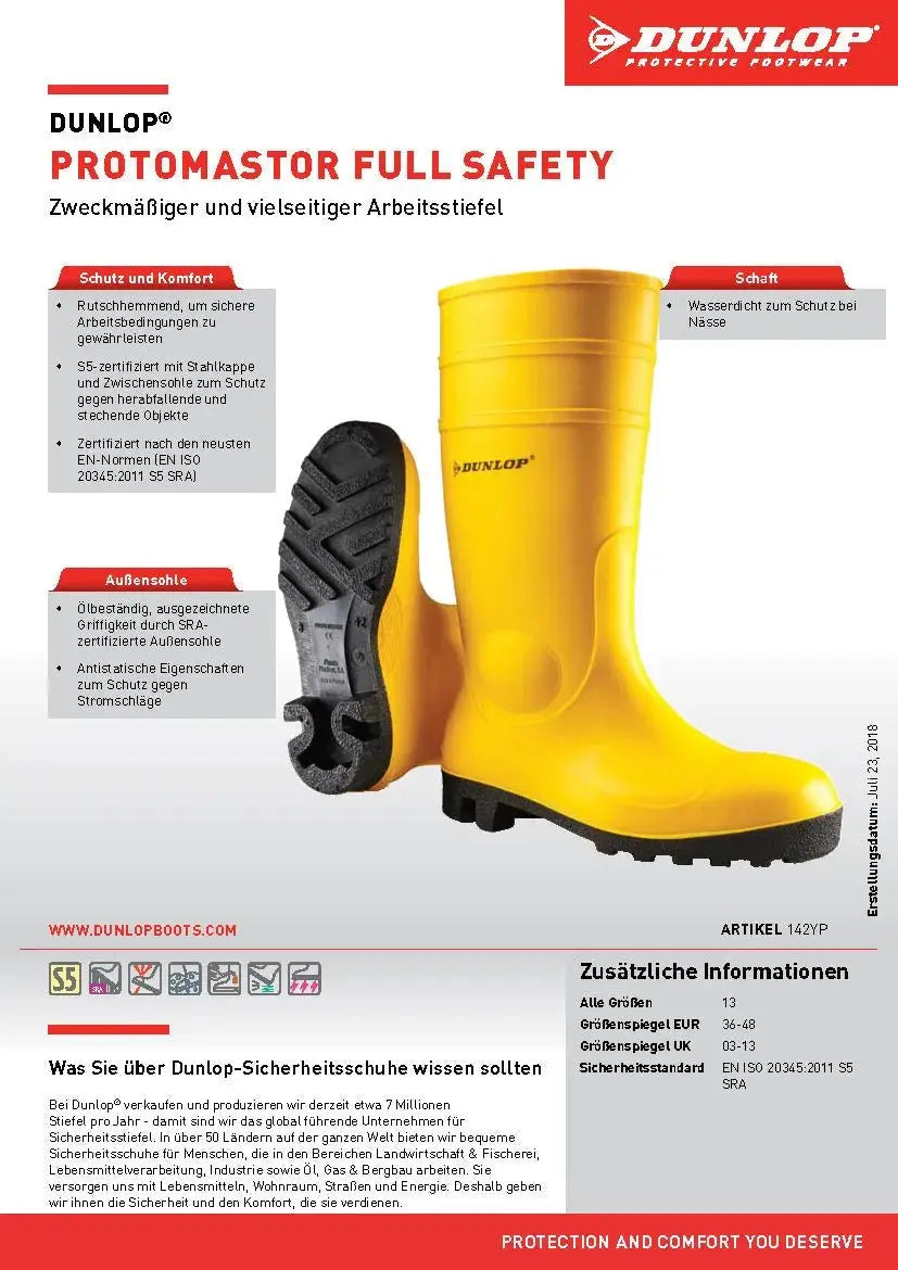 Sicherheitsstiefel DUNPROTY Protomastor gelb - Medasi.shop - DUNPROTY36