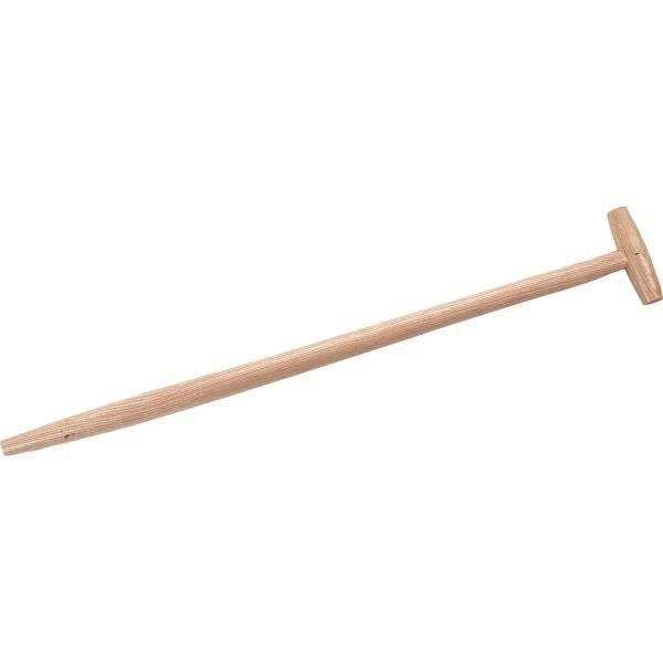 Triuso Spatenstiel 85cm mit T-Griff, gerade und lackiert aus robustem Holz – idealer Ersatzstiel für Spaten und Gartenwerkzeuge.