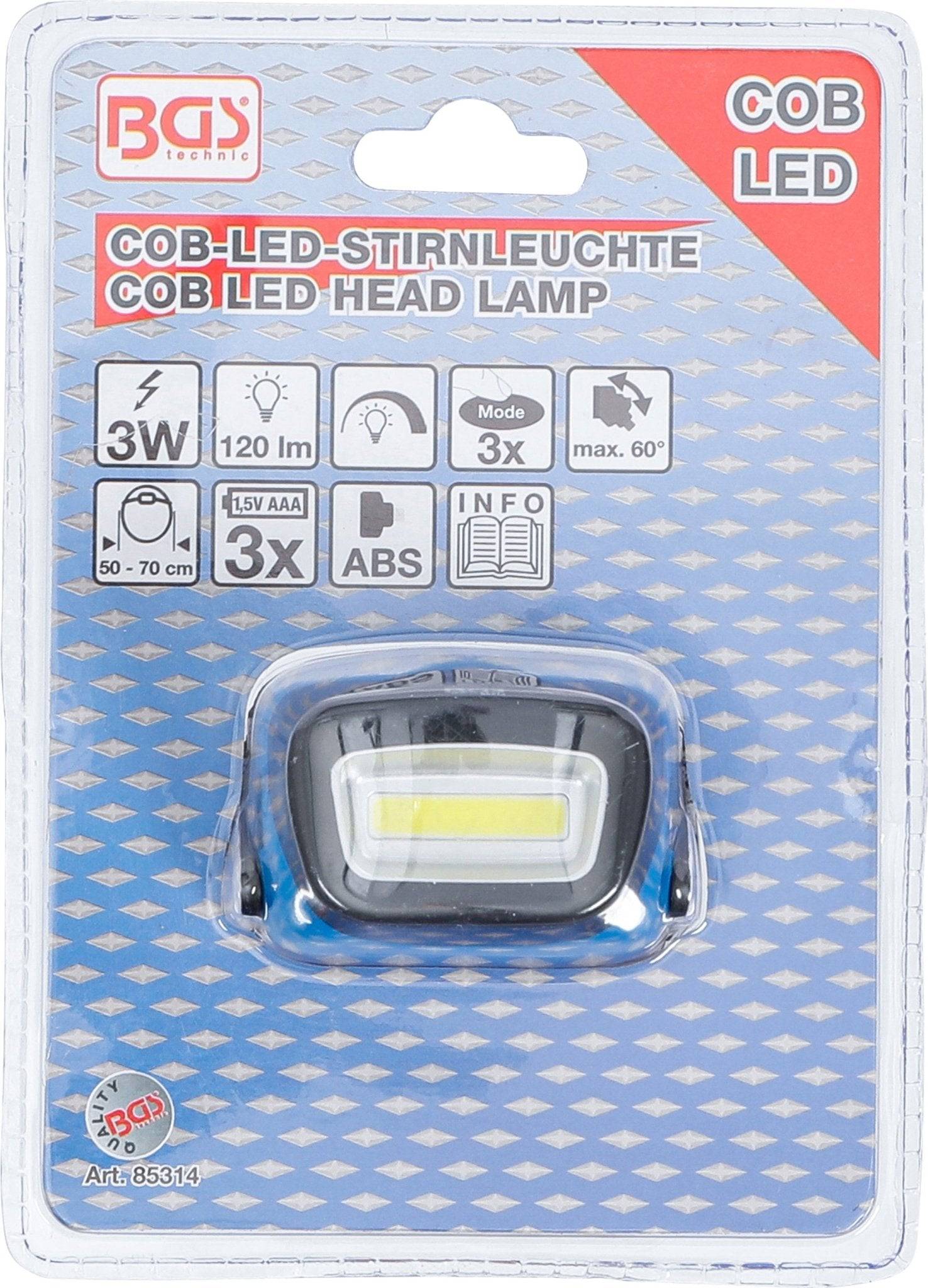 Stirnleuchte BGS COB - LED - Medasi.shop - 85314 - BGS