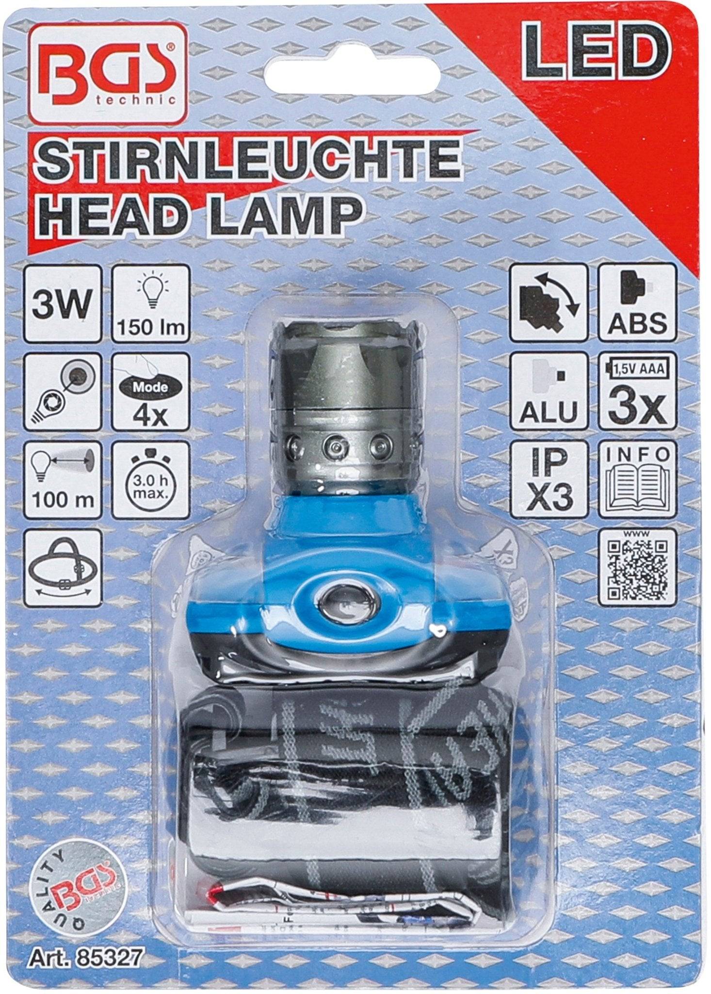 Stirnleuchte LED BGS mit Fokus 3 W - Medasi.shop - 85327 - BGS