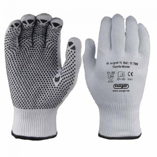Strickhandschuhe doppelwandige mit Vinyl - Noppen Cappella Winter - Medasi.shop - 11798