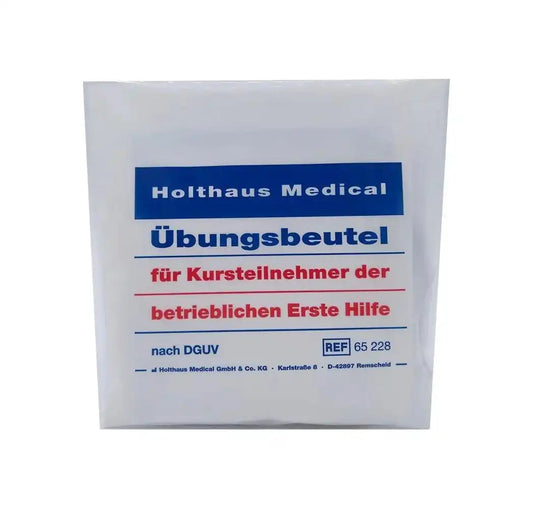 Erste Hilfe Übungsbeutel für Kursteilnehmer, DGUV-konform, nachhaltige Füllung