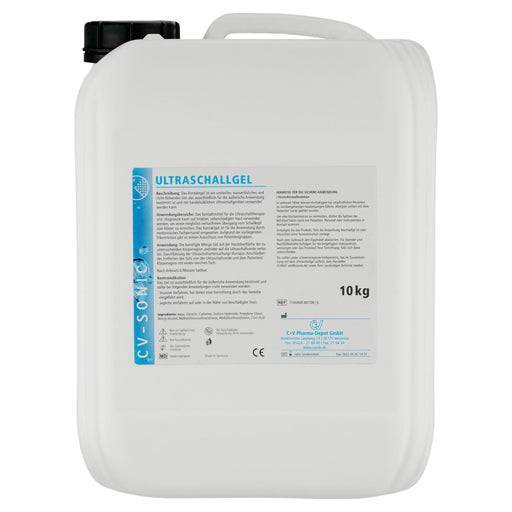 10kg Kanister CV-Sonic Ultraschallgel für den industriellen und medizinischen Einsatz, ideal für Ultraschallgeräte in Kliniken und Praxen.